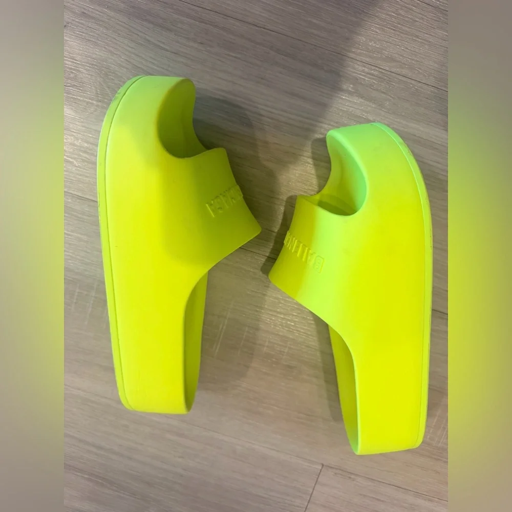 Balenciaga Platform Sandals Fluo Yellow - Picture 3 of 7